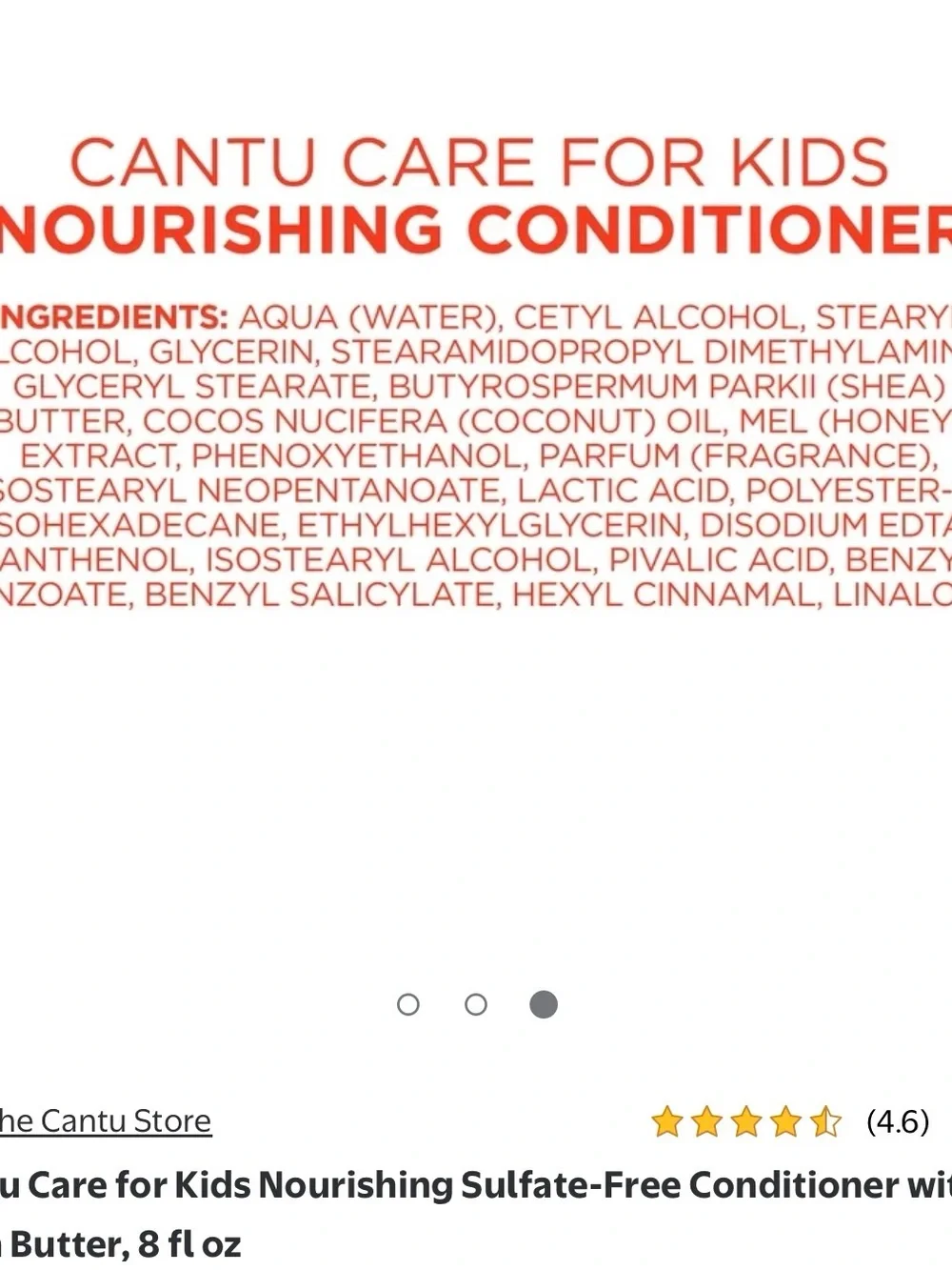 Cantu For Kids Nourishing Conditioner – White with Orange & Green Accents